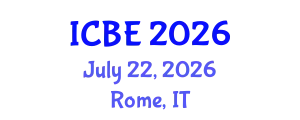 International Conference on Biomedical Engineering (ICBE) July 22, 2026 - Rome, Italy
