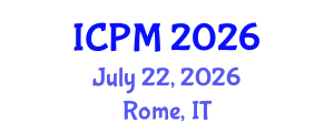 International Conference on Physics and Mathematics (ICPM) July 22, 2026 - Rome, Italy