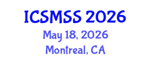 International Conference on Sport Medicine and Sport Science (ICSMSS) May 18, 2026 - Montreal, Canada