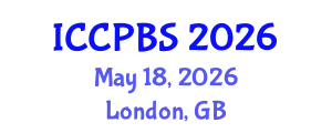 International Conference on Cognitive, Psychological and Behavioral Sciences (ICCPBS) May 18, 2026 - London, United Kingdom
