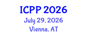 International Conference on Plasma Physics (ICPP) July 29, 2026 - Vienna, Austria