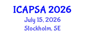 International Conference on Atomic Physics, Systems and Applications (ICAPSA) July 15, 2026 - Stockholm, Sweden