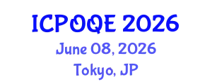 International Conference on Photonics, Optoelectronics and Quantum Electronics (ICPOQE) June 08, 2026 - Tokyo, Japan