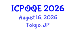 International Conference on Photonics, Optoelectronics and Quantum Electronics (ICPOQE) August 16, 2026 - Tokyo, Japan