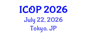 International Conference on Optics and Photonics (ICOP) July 22, 2026 - Tokyo, Japan
