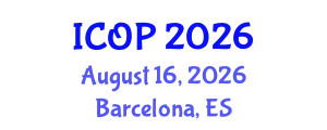 International Conference on Optics and Photonics (ICOP) August 16, 2026 - Barcelona, Spain