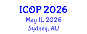 International Conference on Optics and Photonics (ICOP) May 11, 2026 - Sydney, Australia