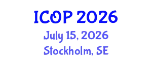 International Conference on Optics and Photonics (ICOP) July 15, 2026 - Stockholm, Sweden
