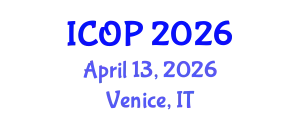 International Conference on Optics and Photonics (ICOP) April 13, 2026 - Venice, Italy