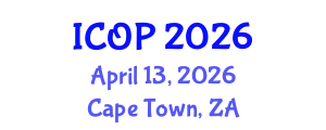 International Conference on Optics and Photonics (ICOP) April 13, 2026 - Cape Town, South Africa