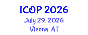 International Conference on Optics and Photonics (ICOP) July 29, 2026 - Vienna, Austria