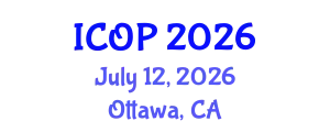 International Conference on Optics and Photonics (ICOP) July 12, 2026 - Ottawa, Canada