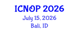 International Conference on Nanotechnology, Optoelectronics and Photonics (ICNOP) July 15, 2026 - Bali, Indonesia