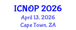 International Conference on Nanotechnology, Optoelectronics and Photonics (ICNOP) April 13, 2026 - Cape Town, South Africa