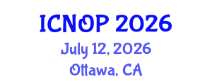 International Conference on Nanotechnology, Optoelectronics and Photonics (ICNOP) July 12, 2026 - Ottawa, Canada
