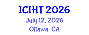 International Conference on Information, Hospitality and Tourism (ICIHT) July 12, 2026 - Ottawa, Canada