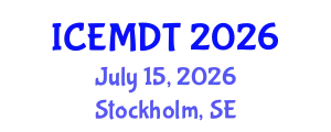 International Conference on Education Media Design and Technology (ICEMDT) July 15, 2026 - Stockholm, Sweden