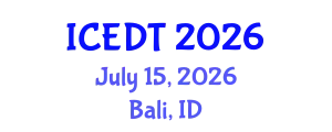 International Conference on Educational Design and Technology (ICEDT) July 15, 2026 - Bali, Indonesia
