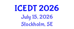 International Conference on Educational Design and Technology (ICEDT) July 15, 2026 - Stockholm, Sweden