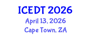 International Conference on Educational Design and Technology (ICEDT) April 13, 2026 - Cape Town, South Africa