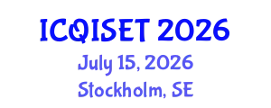 International Conference on Quantum Information Science, Engineering and Technology (ICQISET) July 15, 2026 - Stockholm, Sweden