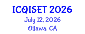 International Conference on Quantum Information Science, Engineering and Technology (ICQISET) July 12, 2026 - Ottawa, Canada