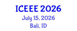 International Conference on Ecological and Environmental Engineering (ICEEE) July 15, 2026 - Bali, Indonesia