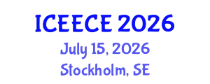 International Conference on Energy, Environmental and Chemical Engineering (ICEECE) July 15, 2026 - Stockholm, Sweden