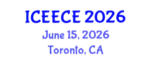 International Conference on Energy, Environmental and Chemical Engineering (ICEECE) June 15, 2026 - Toronto, Canada