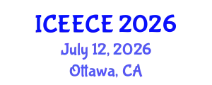 International Conference on Energy, Environmental and Chemical Engineering (ICEECE) July 12, 2026 - Ottawa, Canada
