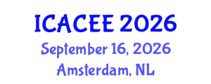 International Conference on Architectural, Civil and Environmental Engineering (ICACEE) September 16, 2026 - Amsterdam, Netherlands