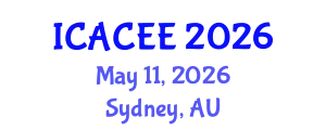 International Conference on Architectural, Civil and Environmental Engineering (ICACEE) May 11, 2026 - Sydney, Australia