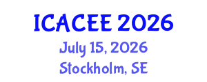 International Conference on Architectural, Civil and Environmental Engineering (ICACEE) July 15, 2026 - Stockholm, Sweden