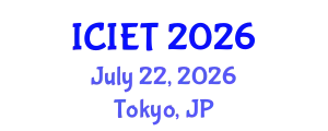 International Conference on Imaging Engineering and Technology (ICIET) July 22, 2026 - Tokyo, Japan