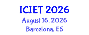 International Conference on Imaging Engineering and Technology (ICIET) August 16, 2026 - Barcelona, Spain