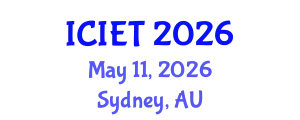 International Conference on Imaging Engineering and Technology (ICIET) May 11, 2026 - Sydney, Australia