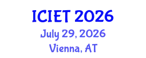 International Conference on Imaging Engineering and Technology (ICIET) July 29, 2026 - Vienna, Austria