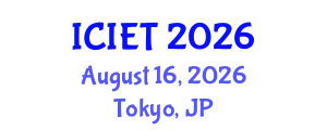 International Conference on Imaging Engineering and Technology (ICIET) August 16, 2026 - Tokyo, Japan