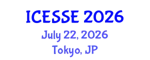 International Conference on Earth and Space Sciences and Engineering (ICESSE) July 22, 2026 - Tokyo, Japan