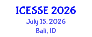 International Conference on Earth and Space Sciences and Engineering (ICESSE) July 15, 2026 - Bali, Indonesia