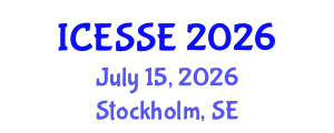 International Conference on Earth and Space Sciences and Engineering (ICESSE) July 15, 2026 - Stockholm, Sweden
