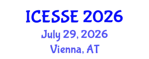International Conference on Earth and Space Sciences and Engineering (ICESSE) July 29, 2026 - Vienna, Austria