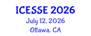 International Conference on Earth and Space Sciences and Engineering (ICESSE) July 12, 2026 - Ottawa, Canada