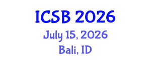 International Conference on Systems Biology (ICSB) July 15, 2026 - Bali, Indonesia