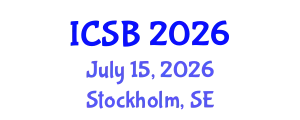 International Conference on Systems Biology (ICSB) July 15, 2026 - Stockholm, Sweden