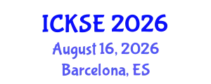 International Conference on Knowledge and Software Engineering (ICKSE) August 16, 2026 - Barcelona, Spain