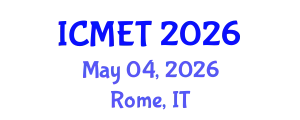 International Conference on Management Engineering and Technology (ICMET) May 04, 2026 - Rome, Italy