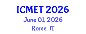 International Conference on Management Engineering and Technology (ICMET) June 01, 2026 - Rome, Italy