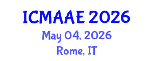 International Conference on Mechanical, Aeronautical and Automotive Engineering (ICMAAE) May 04, 2026 - Rome, Italy