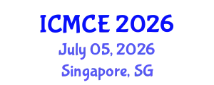 International Conference on Mechatronics and Control Engineering (ICMCE) July 05, 2026 - Singapore, Singapore